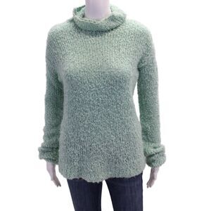 Sies Marjan Womens Mohair Long Sleeves Turtleneck Sweater Blue Size Small